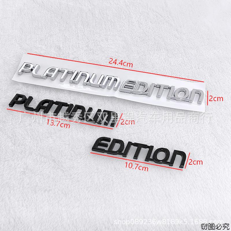 PLATINUM EDITION Rear Emblem Fit Sequoia Tundra 4Runner Modified Car Badge Sticker