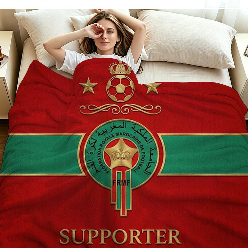 Morocco National Football Team Logo Wall Tapestry Aesthetic Wall Hanging Printed Fabric Blanket Decorative Tapestries for Bedroom Living Room Home Dec