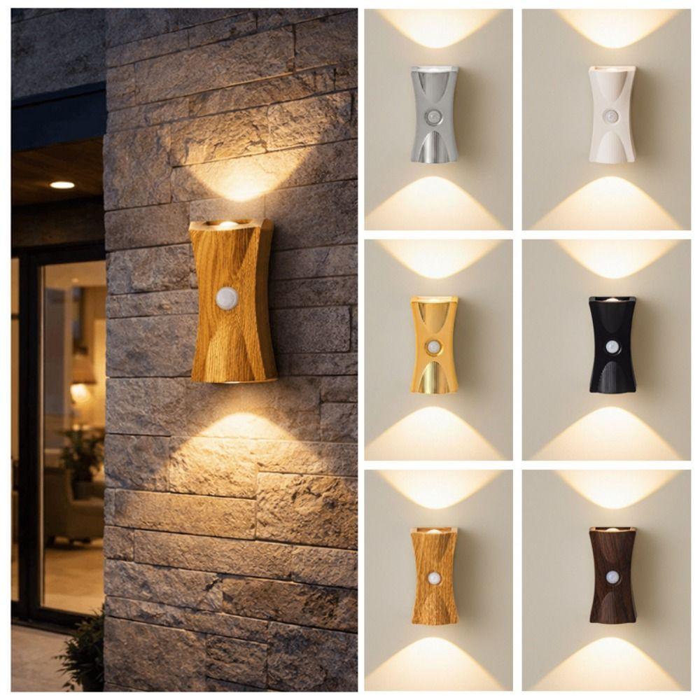 Adjustable Brightness LED Wall Lamp 3 Color Magnetic Base Motion Sensor Light Up Down Light ABS Body Rechargeable Night Light