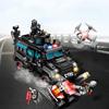 721pcs City Series Black Special Police Armored Vehicle Patrol Car Building Block Toy