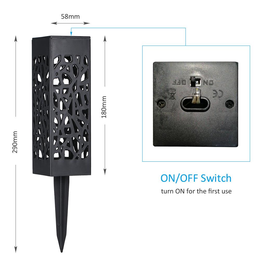 Tomshine DC2V Solar Powered Energy LEDs Lawn Lamp Hollow Pattern Design Lighting Sensor Decorative Landscape Light Outdoor IP65