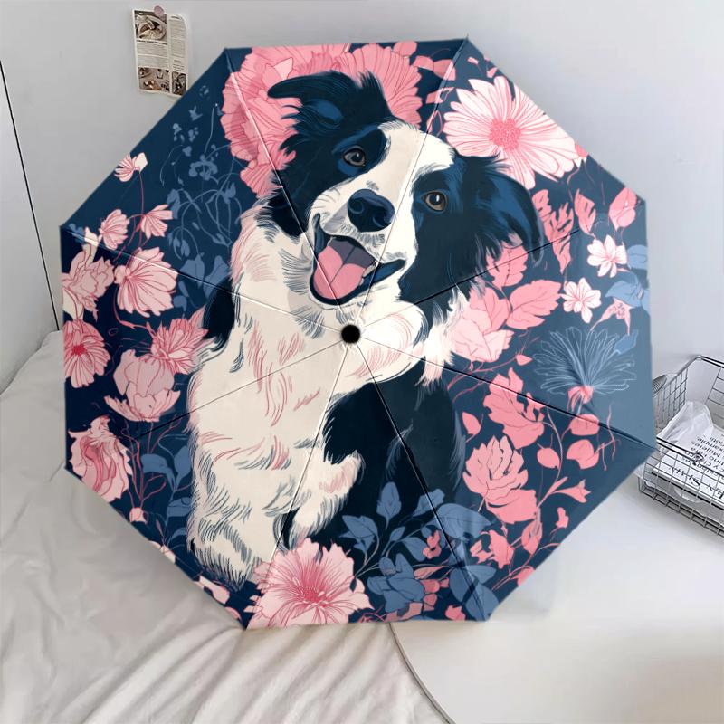 

Shepherd Dog pattern, automatic folding umbrella, portable and foldable design, 8 ribs, a Christmas or birthday gift.