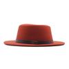New spring and autumn top hat women's fashion British woolen hat flat top gentleman retro solid color hat
