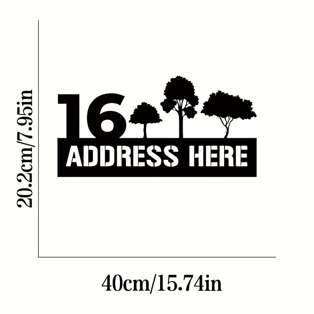 

Metal Address Sign Customizable House Number Wall Art for Home Patio Outdoor Decor