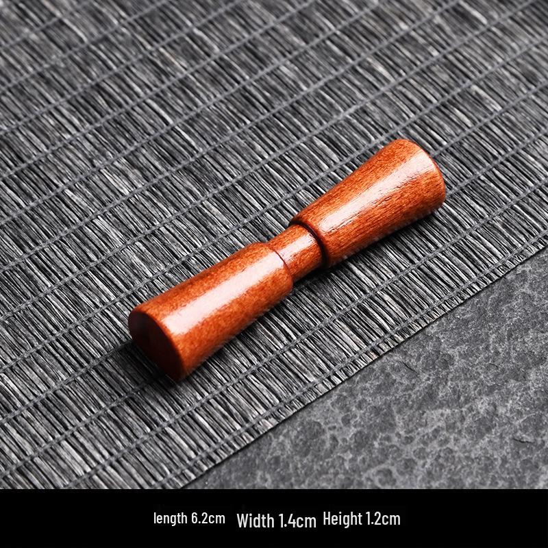 Rosewood Fish-Shaped Leaf Tea Tongs & Chopstick Rest