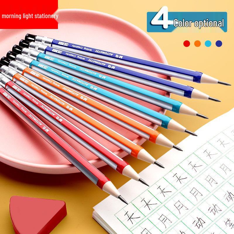 Morning MG Light Mechanical Pencil 2.0 - Thick 2B Lead for Students & Kids' Drawing, No Sharpening Required, Click-to-Use.