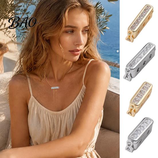 Metal Necklace Shortener for Thin Chains, Adjustable Chain Clip with Rhinestone, Golend Plated Connector Adjuster Clasp, Bracelet Jewelry Making