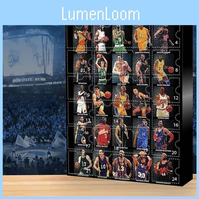 Star Pvc Basketball Doll Ornament Christmas Countdown Calendar Box Blind