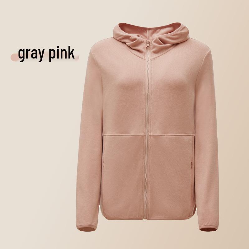 

Женский кардиган с капюшоном на молнии: Теплый, влагоотводящий, генерирующий тепло топ для универсального осенне-зимнего стиля M (105-120 lbs)