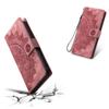 For iPhone 17 Pro Max Case Imprinted Totem Skin Feel Wallet Leather Phone Cover with Hand Strap