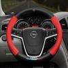 Dla Opel OPCline ASTRA CORSA INSIGNIA MOKKA VECTRA GTC Tigra Włókno węglowe Skóra Pokrowiec na kierownicę samochodową Akcesoria antypoślizgowe