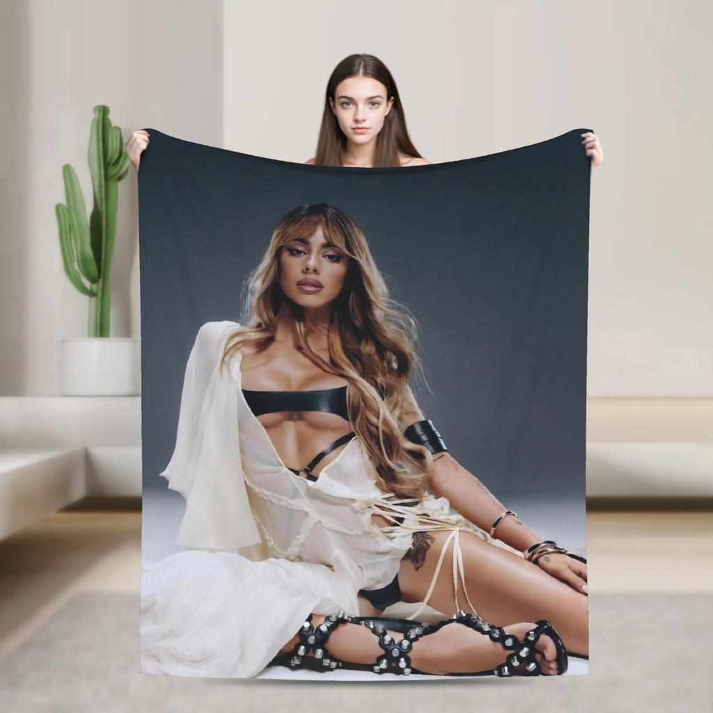 Soft Blanket Travel Office Singer TINI STOESSEL Futtura Album 2025 Throw Blanket  Flannel Bedspread For Bedroom Sofa Bed Cover