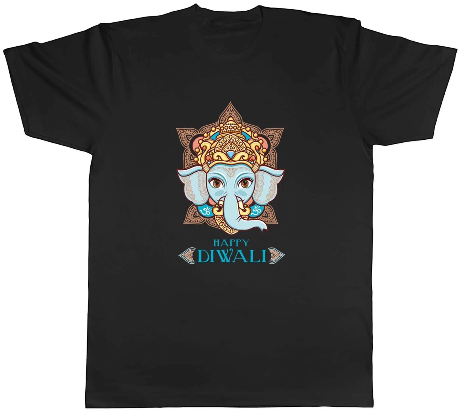Happy Diwali Ganesh Festival Hindu Mens Unisex T-Shirt Tee Gift XXL