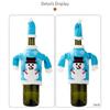 Handmade Christmas Themed Knitted Bottle Cover Festival Champagne Decoration Soft Protective Sleeve For Wine Gifts