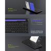Jomaa 7 Colors Backlit Bluetooth Keyboard with Slot Card Rechargeable Wireless Keyboard Bluetooth Multi for Laptop Tablet Quiet