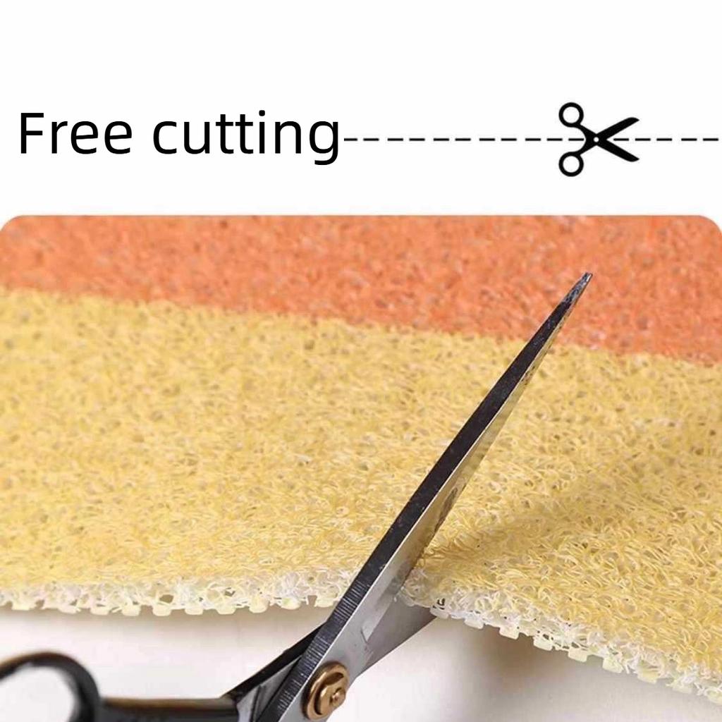 Bath Mat Full Coverage Hollow Design Non Slip Bathroom Shower Floor Mat Kids Anti Fall Home Use Velvet Loop Floor Mat