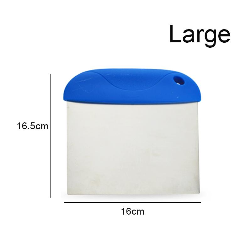 Hot Sale Stainless Steel Pizza Cutter Portion Maker Food Scrapers Rubber Handle Cut Knife Dough Pastry Scrapers Chopper