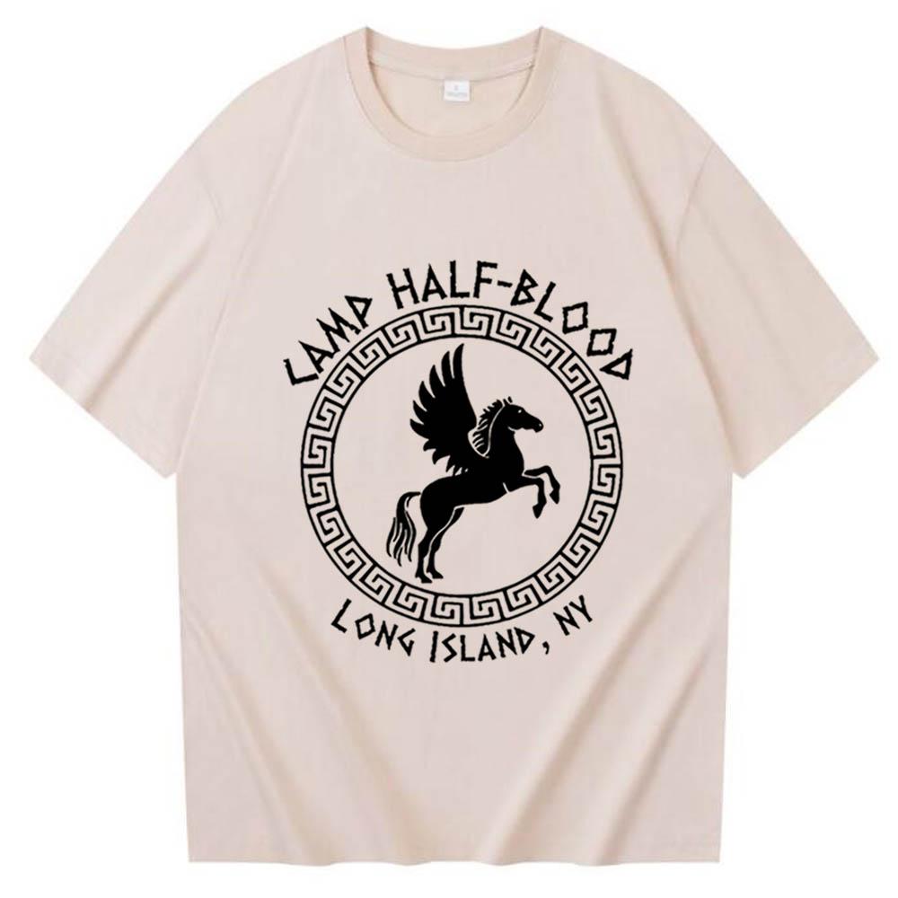 Mode Camp Half-Blood Long Island Sound New York T-Shirt Percy Jackson Sommer T-Shirt Herren Damen Mode T-Shirts Oberteile