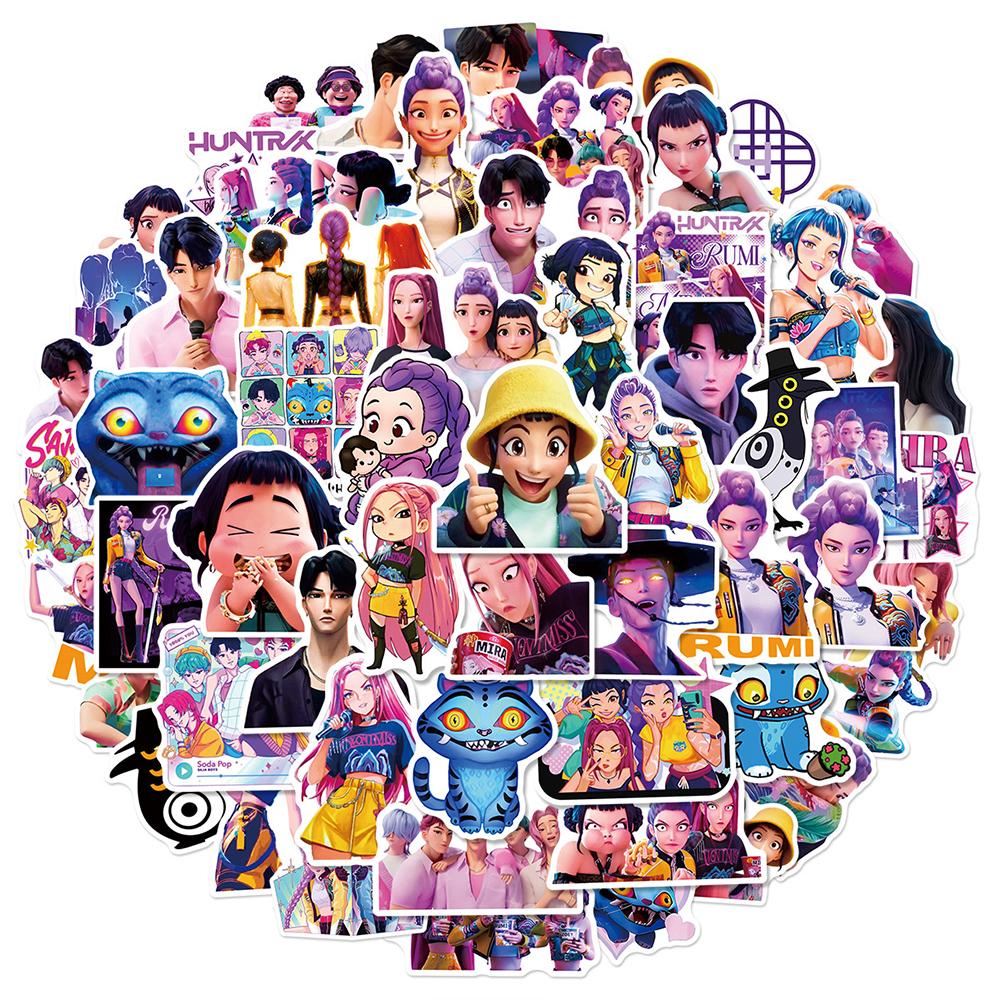 Kawaii Anime Kpop Naklejki Łowca Demonów Kreskówkowe Naklejki Pieczętujące Wodoodporne DIY Scrapbooking Artykuły Papiernicze Słodkie Naklejki Prezenty