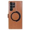 For Samsung Galaxy S25 Ultra Case Compatible with MagSafe Wallet Stand Leather Flip Phone Cover