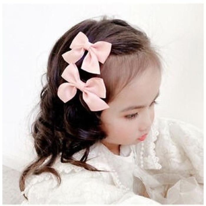 2Pcs Girls Cute Bow Hairpins Kids Sweet Hair Clips Barrettes Hair Accessories