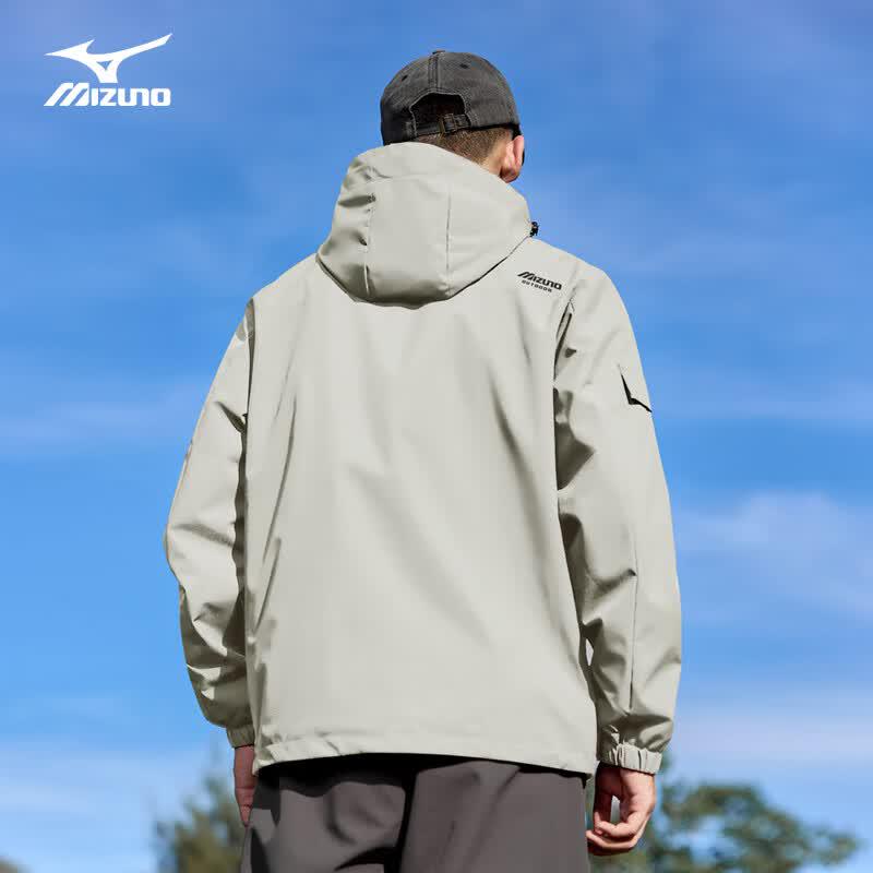 Mizuno Men's Hooded Windproof Waterproof Outdoor Jacket