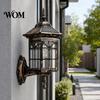 Solar Courtyard Lighting Vintage Wall Light, Motion Sensor Outdoor Sconce with Glass Automatic Dusk To Dawn Light Shade, Waterproof Garden Lantern for