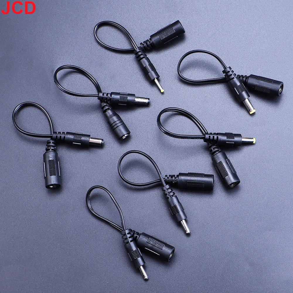 JCD 1pcs DC5.5x2.1 Female Plug To DC Male Plug Cable Converter 5.5*2.5/3.5x1.35/4.0*1.7/2.5*0.7Extension Connector Power Cord