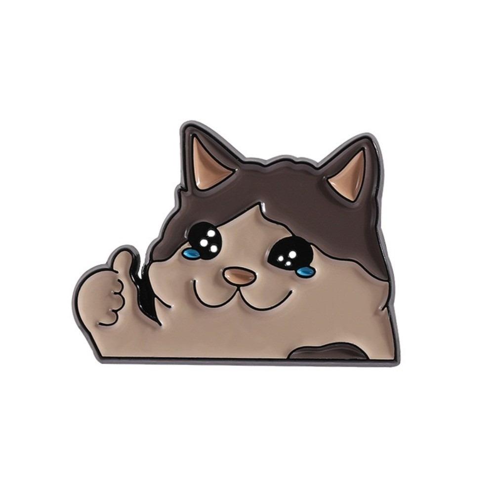 

Kawaii Style Animal Brooch Thumb Up Design Lapel Badge Fashion Enamel Pin Office Cat