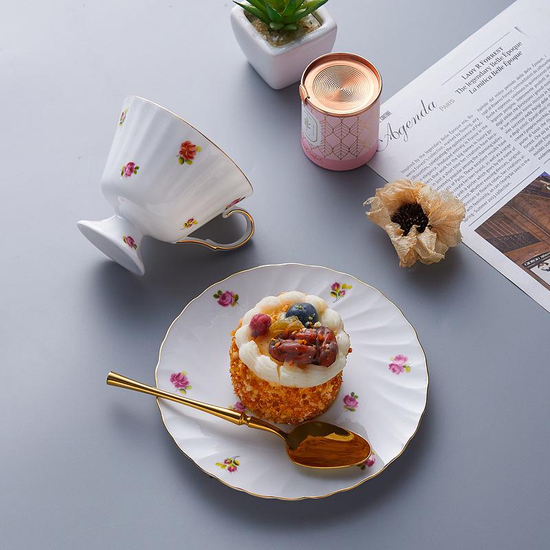 200ML Ceramica Tazza da Tè Nero Piattino Pomeridiano Tè Tazza da Caffè Piattino Set Coppia Tazza Set Casa Creativo Drinkware Tazza Nuovo Regalo per la Casa