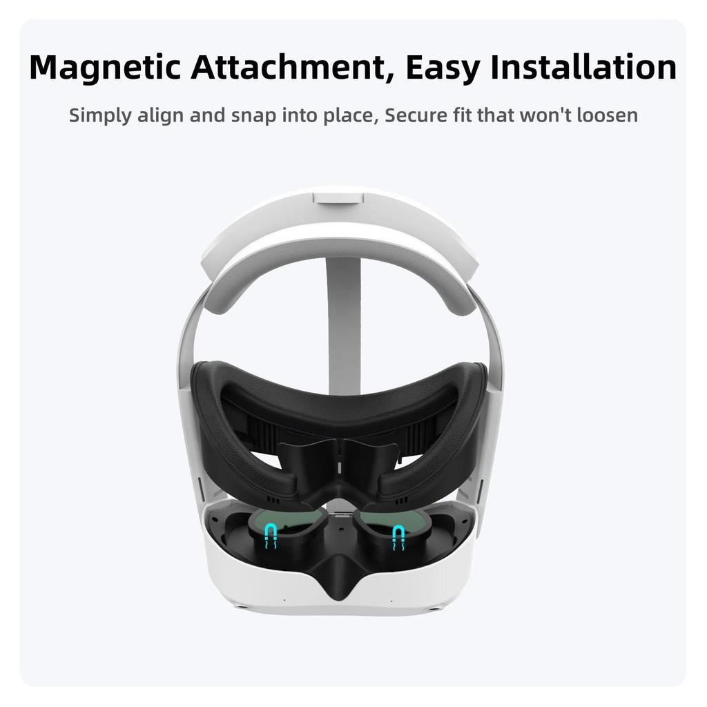 VR Face Interface Bracket Sponge Face Pad Replacement for Pico 4 / PICO 4 Ultra VR Headset Washable Sweat-Proof Leather Face Cover