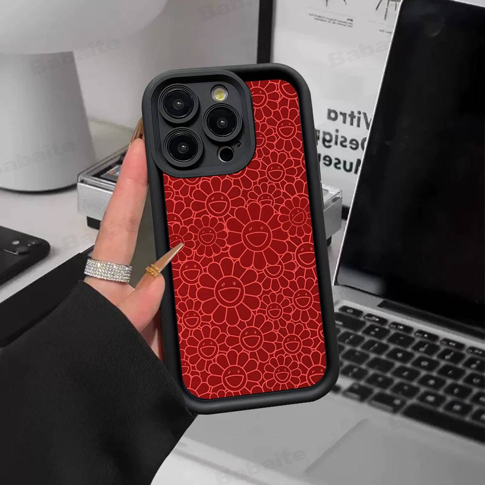 Art T-Takashi M-Murakamis Phone Case For iPhone 17 16 15 14 13 12 11 Air Plus Pro Max Soft Back Cover