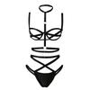 Two Pieces Women'S Sexy Split Strap Set Erotic Underwear Hollow Out Sexy Fun Underwears Set Woman Erotic Lingeries Intimates