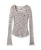AVANDRESS Multi Damage Scoop Knit_2Colors