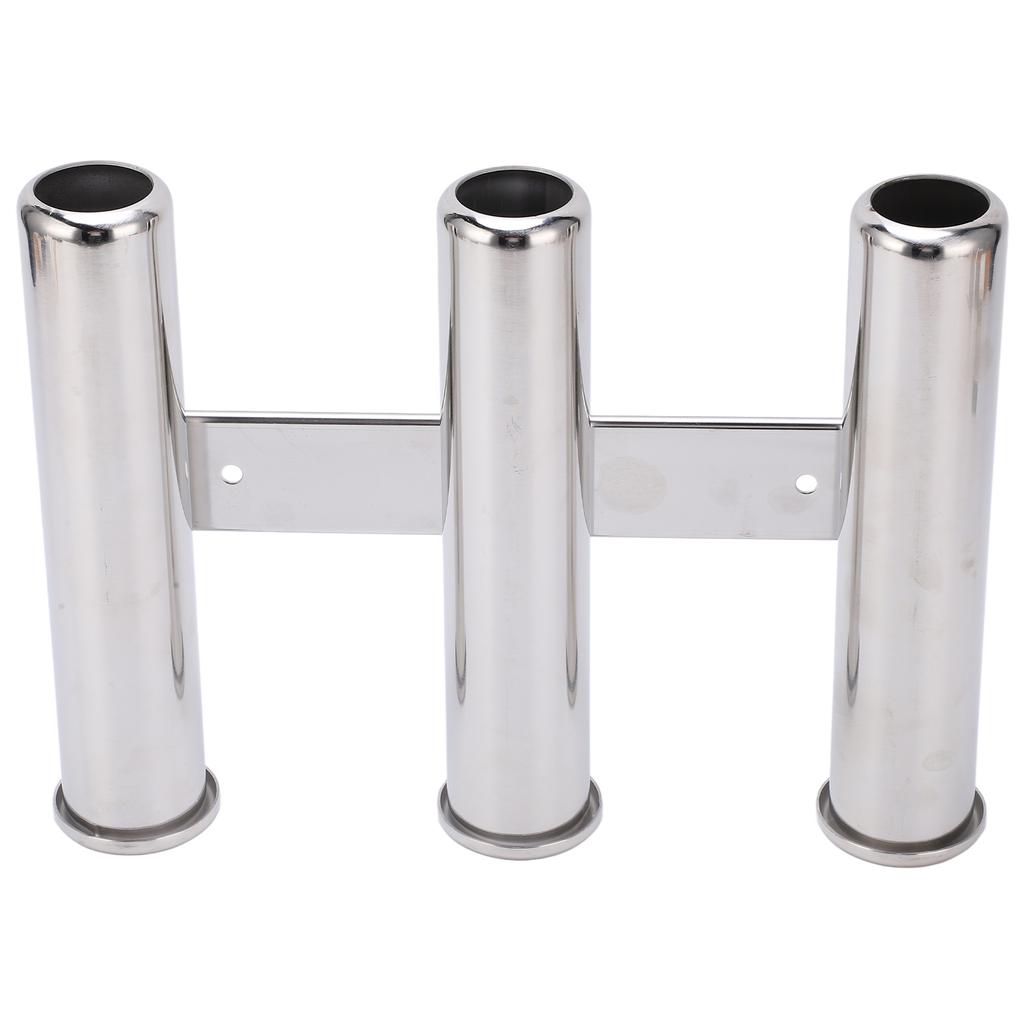 3 Tube Boat Fishing Rod Holder 304 Stainless Steel Fishing Rod Rack for Marine Yacht Ships