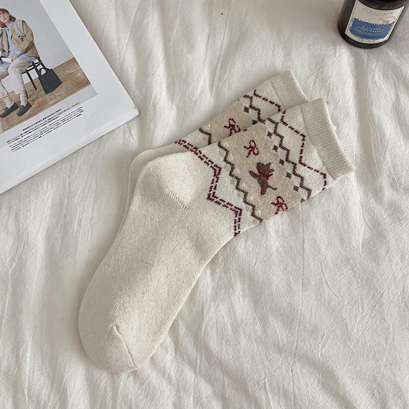 Sundry Wind Puppy Wool Socks Thickened Warm Tube Socks Stockings Stacking Socks Children Cute
