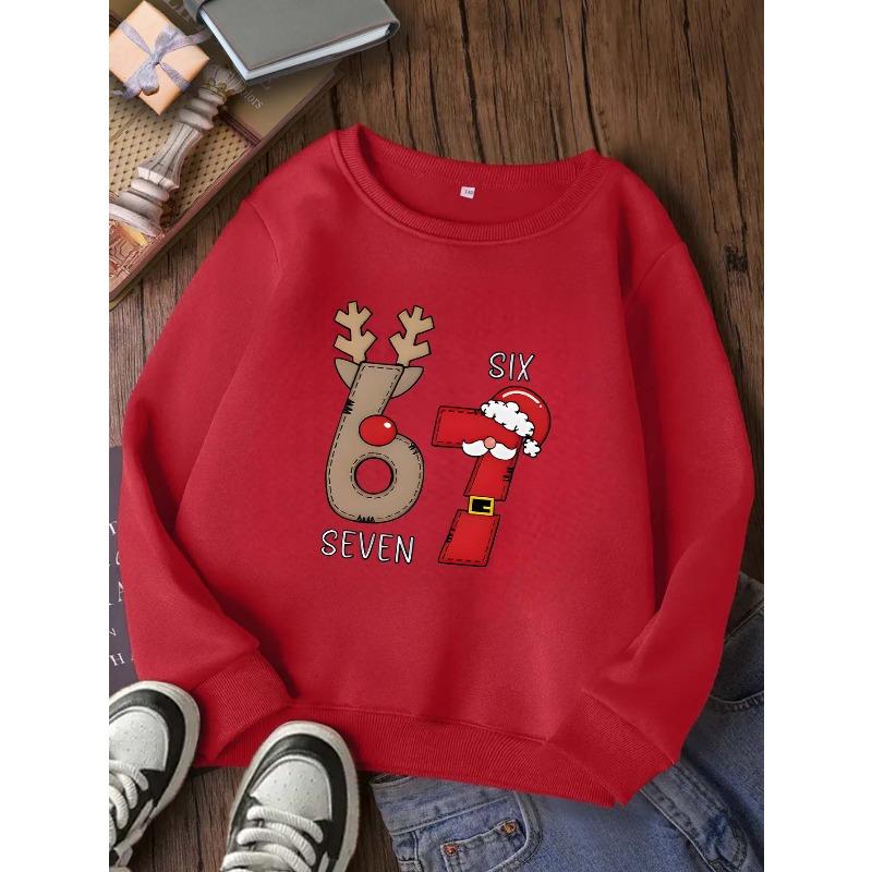 European sizes New Comfortable Kids' Crew Neck Sweatshirt, Casual, Trendy and Fashionable, Exquisite and Cute Printed Top, for Ages 3 and Up