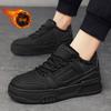 2024 Nuevos Zapatos Vulcanizados para Hombre Invierno Cálido Felpa Corta Casual Zapatillas Masculinas Outdoor Plano con Cordones Color Sólido Talla39-44