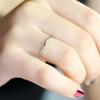 CAOSHI Fashion Thin Finger Ring with Bright Zirconia Female Daily Wearable Jewelry Graceful Women Versatile Accessories Gift