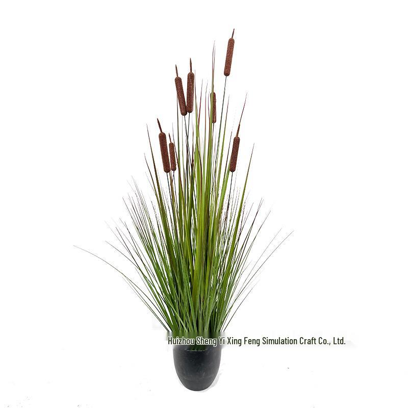 Oriental Cattail Artificial Plant for Yard and Garden Decor