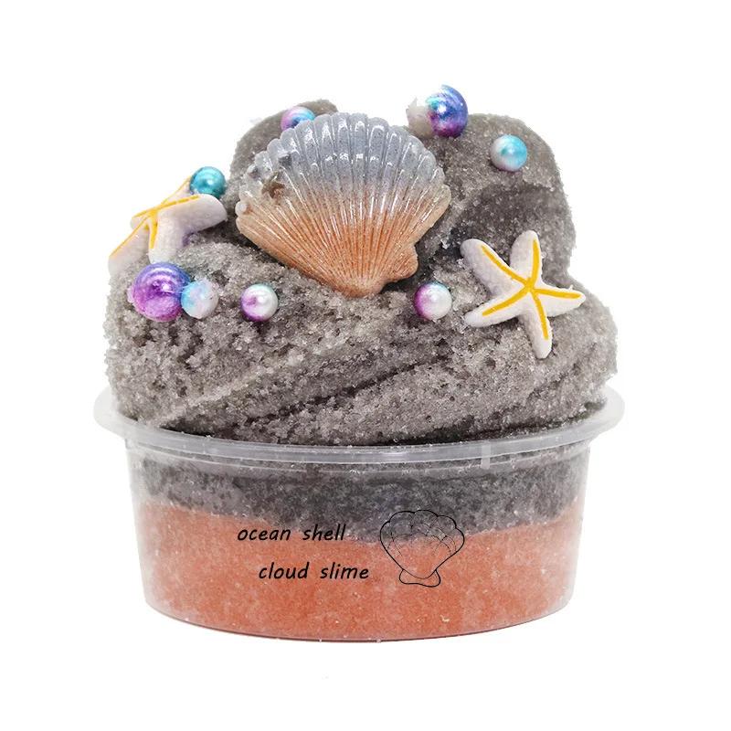 DIY Slime Set Toys for Kids Non Sticky Cloud Slimes Ice Cream Cone Scented Toy Relieve Pressure Rainbow Charms Clay Party Gifts