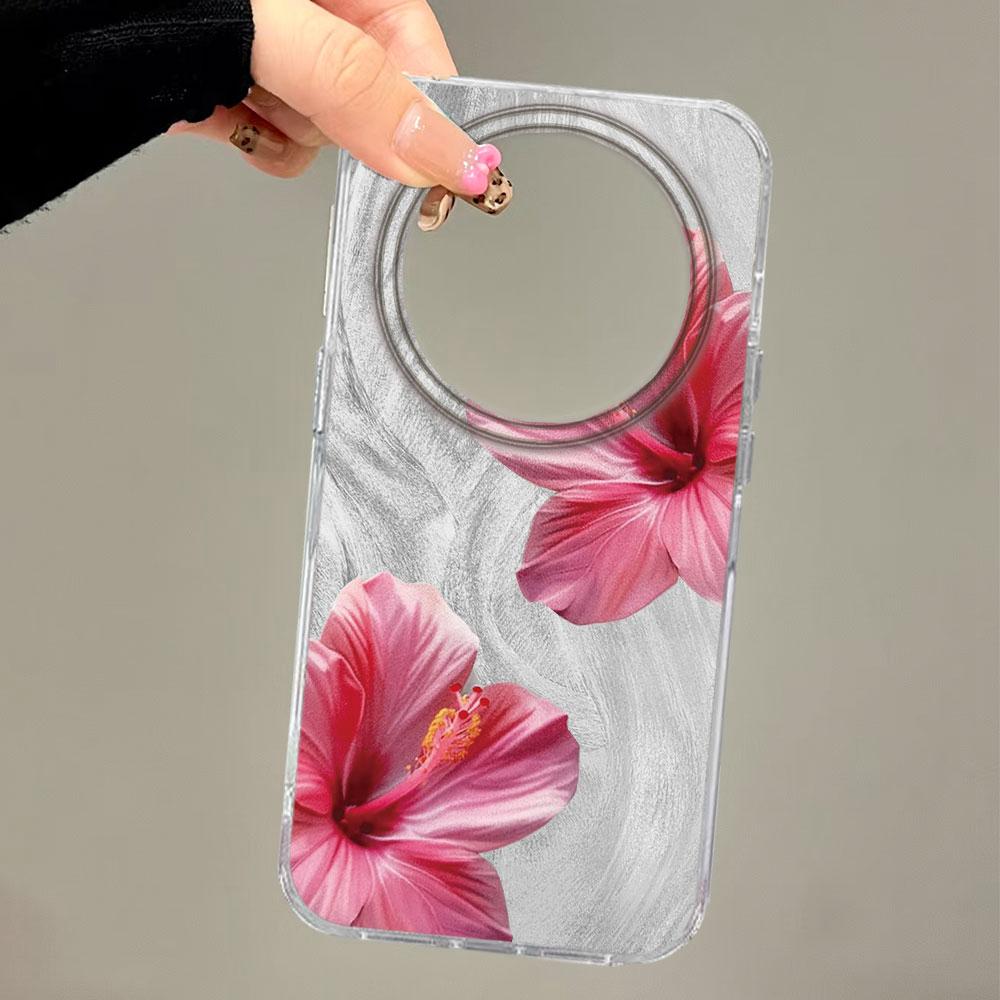 Pink Lily Flower Hard Back Print for Honor 400 Lite 200 Pro X9c X7c X8b X9b X8c X9a 90 Smart X6c X6 X7b X8a X7d Phone Case Cover