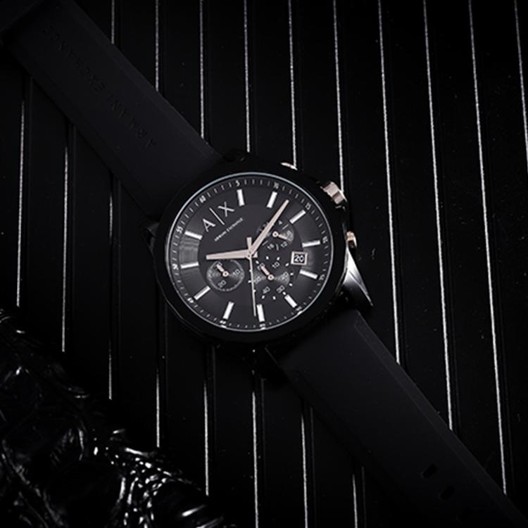 Armani Exchange AE Darth Vader Wrist Watch Quartz Movement Silicone Strap Black Dial Men's Watches AX1326