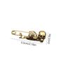 1pc Gothic Skull Skeleton Safety Pin Brooches Tone Punk Style Lapel Pins Perfect Dark Aesthetic Rocker Edgy Fashion Accessories