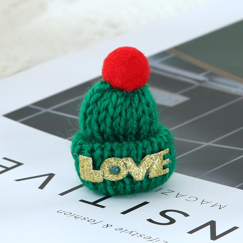 Korean Style Knitted Wool Hat with DIY Pompom Decoration - Mini Christmas Accessory