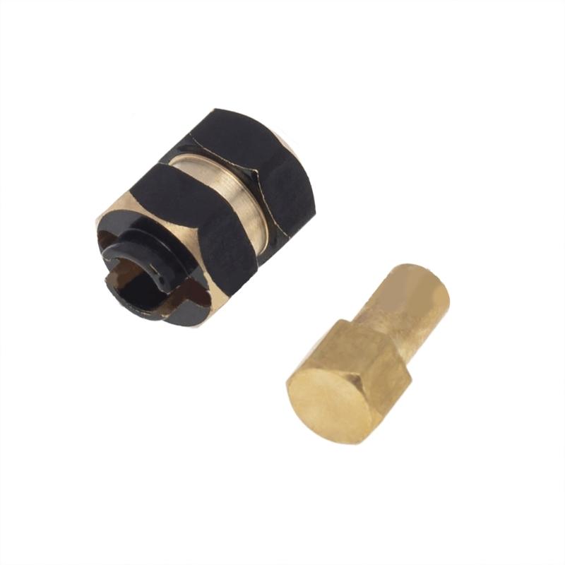 Brass Wheel Hub Adapters Balance Weights for 1/24 SCX24 Remote Control Crawlers Car Upgraded Accessories 4Pcs