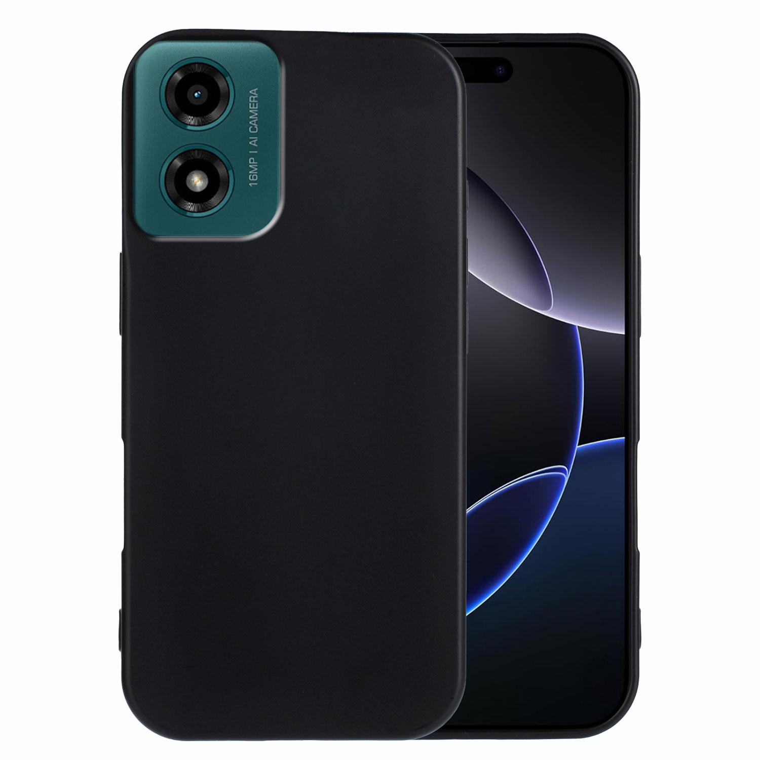 

For Motorola Moto G04 4G/Motorola Moto G04s 4G/Motorola Moto E14 4G/Motorola Moto G24 4G TPU Case Soft Matte Anti-fingerprint Phone Back Cover Black