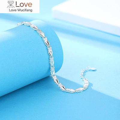 Feine 925 Stempel Silber Herz Glücksklee Armbänder für Frauen Hochzeit Partei Schmuck Mode Edle Weihnachtsgeschenke