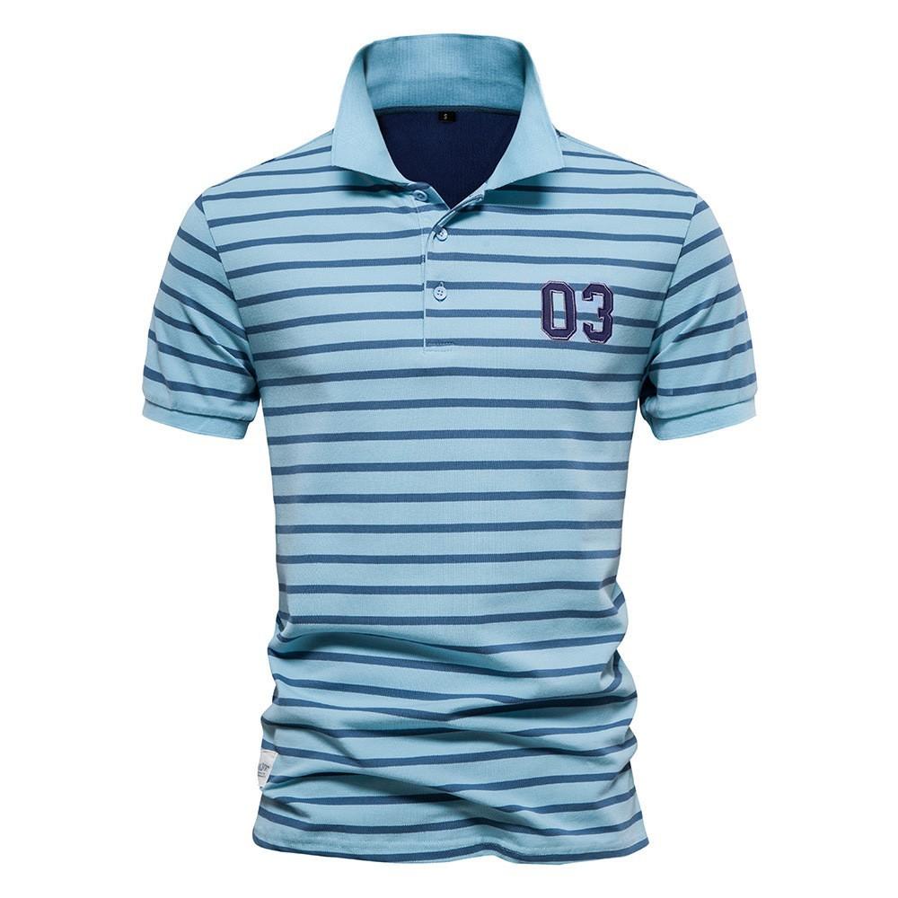 Summer New Printed Top Men's Short Sleeve Casual Lapel Trend POLO Shirt