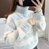 Vinter Turtleneck Genser Dame Pullover Løs Varm Bunnskjorte Dame